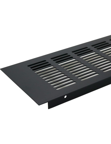 Cubiertas de Ventilación Geesatis 400x100mm Aluminio Negro - Paquete de 2
