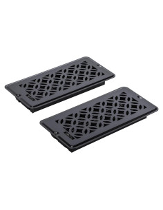 2 Cubiertas de Ventilación de Piso Ajustables 4x10 MMFSF Negro
