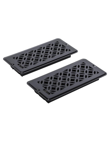 2 Cubiertas de Ventilación de Piso Ajustables 4x10 MMFSF Negro