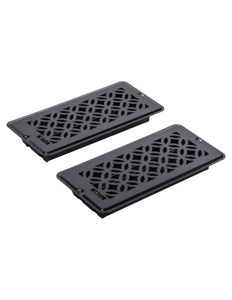 2 Cubiertas de Ventilación de Piso Ajustables 4x10 MMFSF Negro