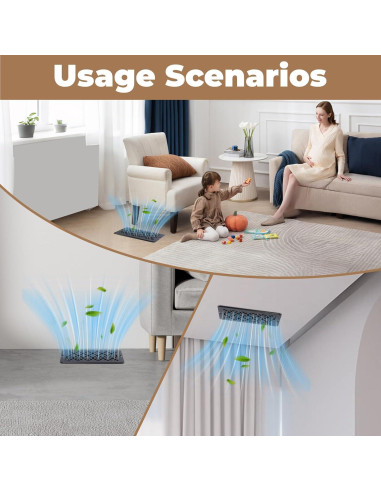 2 Cubiertas de Ventilación de Piso Ajustables 4x10 MMFSF Negro