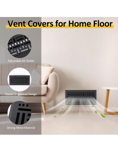 Cubiertas de Ventilación de Piso Lyrouej 14.5x30 cm 2 Paquetes