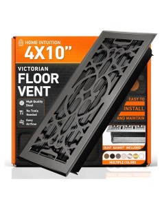 Cubierta de Ventilación de Piso 10x25 cm Home Intuition Gris