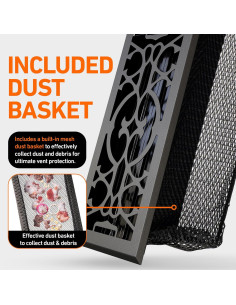 Cubierta de Ventilación de Piso 10x25 cm Home Intuition Gris 2