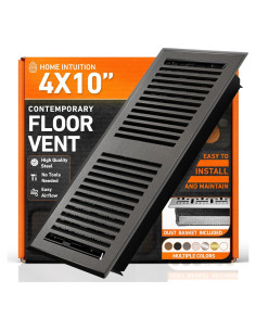 Cubierta de Ventilación de Piso 30x10 cm Home Intuition Gris