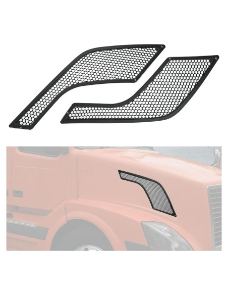 Ventilación del Capó HECASA para Volvo VNL 2003-2017 - ABS Negro