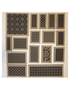 Cubierta de Ventilación MDF Par Custom 0.635 cm Personalizada