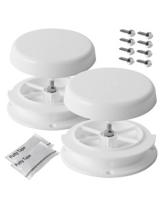 2 Tapas de Ventilación de Techo Estilo Hongo Aussio - Blanca