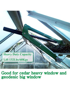 Abridor Automático de Ventanas de Invernadero BIBISTORE 132 Lbs 2