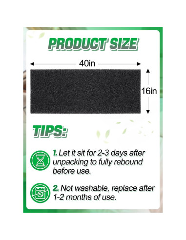 Filtro de Reemplazo Acostop para Aire Acondicionado RV 101.6x40.6 cm