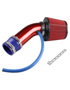 Tubo de Entrada de Aire Frío Sporacingrts 76mm Universal Rojo