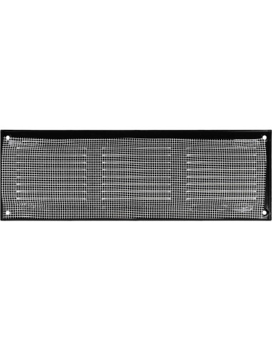 Cubierta de Ventilación de Metal 30x10 cm - Paquete de 2 - Negro