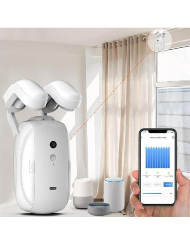 Apertura Automática de Cortinas Inteligente Genérico con Panel Solar