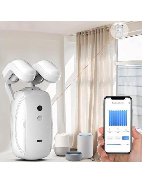 Apertura Automática de Cortinas Inteligente Genérico con Panel Solar