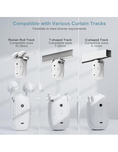 Apertura Automática de Cortinas Inteligente Genérico con Panel Solar