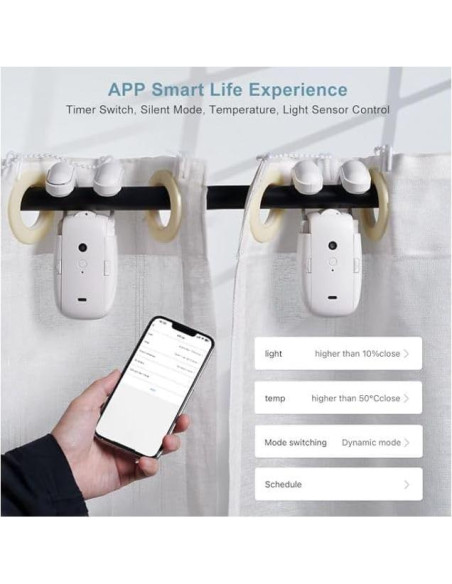 Apertura Automática de Cortinas Inteligente Genérico con Panel Solar