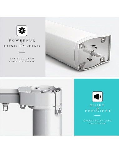 Cortina Eléctrica Motorizada Quoya AT5810 hasta 3m Control App