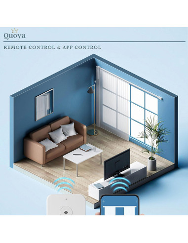 Cortina Eléctrica Motorizada Quoya AT5810 hasta 3m Control App