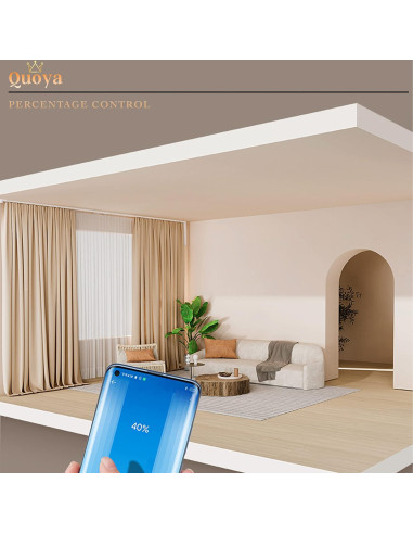 Cortina Eléctrica Motorizada Quoya AT5810 hasta 3m Control App