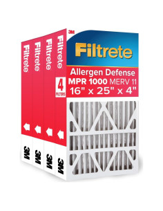 Filtro de Aire Filtrete 16x25x4 MPR 1000 MERV 11 Paquete de 4
