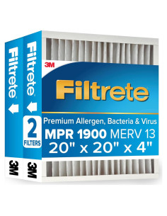 Filtro de Aire Filtrete 20x20x4 MERV 13 Paquete de 2