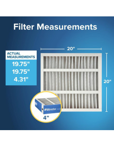 Filtro de Aire Filtrete 20x20x4 MERV 13 Paquete de 2 2
