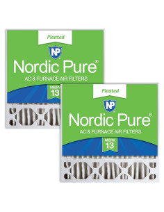 Filtros de Aire Nordic Pure MERV 13 20x20x5 Paquete de 2