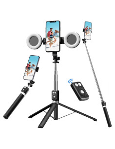 Trípode Selfie Stick Mouzakon con Luz LED y Control Remoto