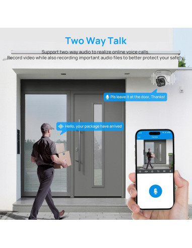 Cámara de Seguridad IP VIKYLIN 8MP Doble Lente 4K 180