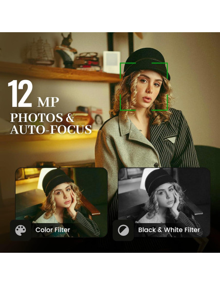 Mini Cámara Digital Vintage CHUZHAO 12MP 1080P Retro Portátil