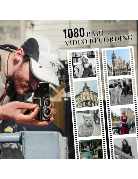 Mini Cámara Digital Vintage CHUZHAO 12MP 1080P Retro Portátil