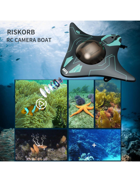 Barco RC RiskOrb con Cámara Submarina HD 480P - Juguete Acuático
