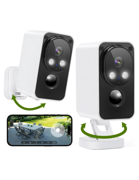 Cámaras de Seguridad Inalámbricas PM POPMAKE 2K 180 IP65 Cámaras de Seguridad Inalámbricas PM POPMAKE 2K 180 IP65