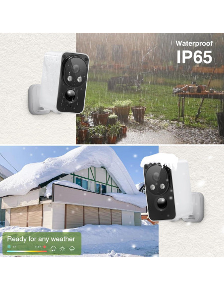 Cámaras de Seguridad Inalámbricas PM POPMAKE 2K 180 IP65 Cámaras de Seguridad Inalámbricas PM POPMAKE 2K 180 IP65