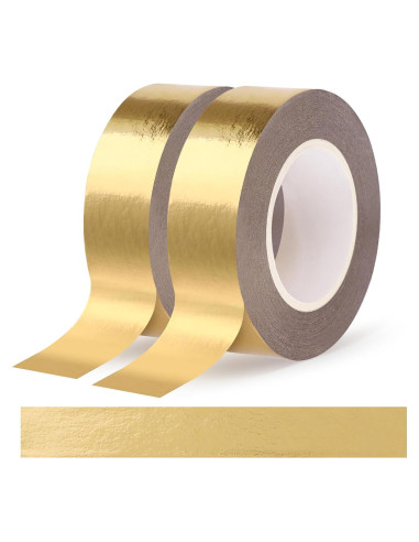 Set 2 Rollos Cinta Washi Dorada 15mm x 20m - Fyguard