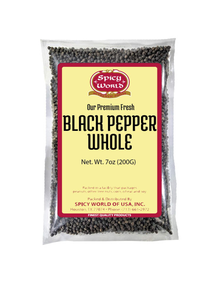 Pimienta Negra Entera Spicy World 198g - Ideal para Molinillo