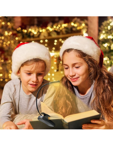 Luz de Libro Recargable Vekkia BK-03-BL, 3 Temperaturas y 3 Brillos