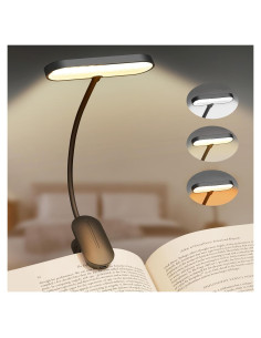 Luz de Libro Recargable TOKXTIK con 3 Modos de Color