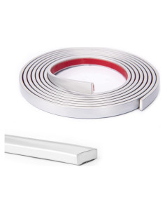Moldura de Vinilo Flexible Art3d 3.05m Plata Autoadhesiva