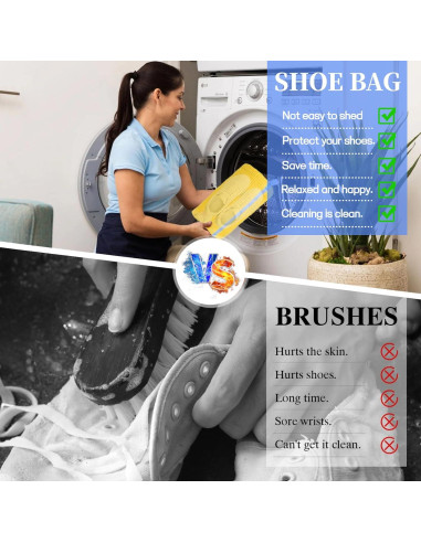 Bolsa de Lavado de Zapatos AQFR Reutilizable 39.1cm Amarillo