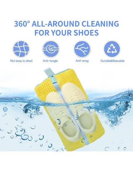 Bolsa de Lavado de Zapatos AQFR Reutilizable 39.1cm Amarillo
