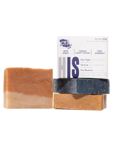 Jabón Natural Iron Lion - Paquete 3 Mezcla HIS para Hombre