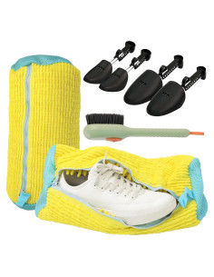 Bolsa de Lavado de Zapatos FIRSTSPIN con Árboles Ajustables y Cepillo