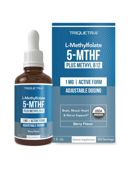 Folato Metílico Orgánico 1000 mcg Triquetra Health 29.57 ml
