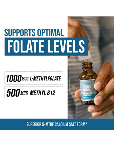 Folato Metílico Orgánico 1000 mcg Triquetra Health 29.57 ml