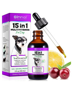 Gotas Multivitamínicas para Perros Lezizi 15 en 1 - Salud Articulaciones y Piel