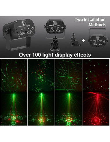 Proyector de Luz Estroboscópica LED RGB Qajok DQ-R60 10.67cm