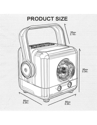 Luz Estroboscópica LED Yalaite con Control Remoto, 8.49cm
