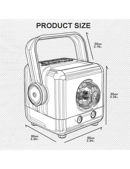 Luz Estroboscópica LED Yalaite con Control Remoto, 8.49cm
