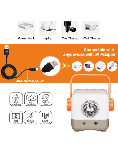 Luz Estroboscópica LED Yalaite con Control Remoto, 8.49cm